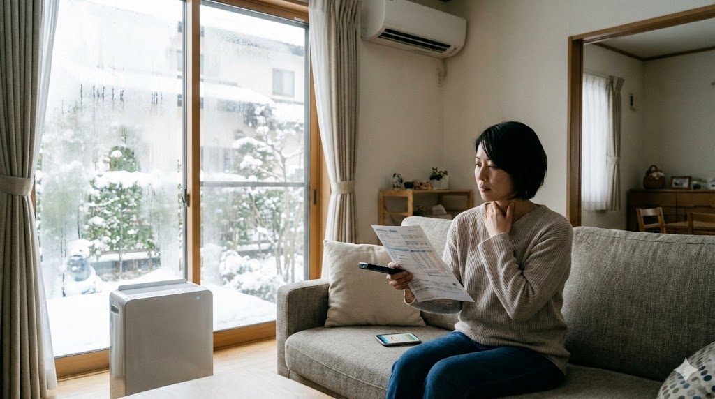 エコ運転を使うか迷うとき、加湿空気清浄機の省エネ機能の目安