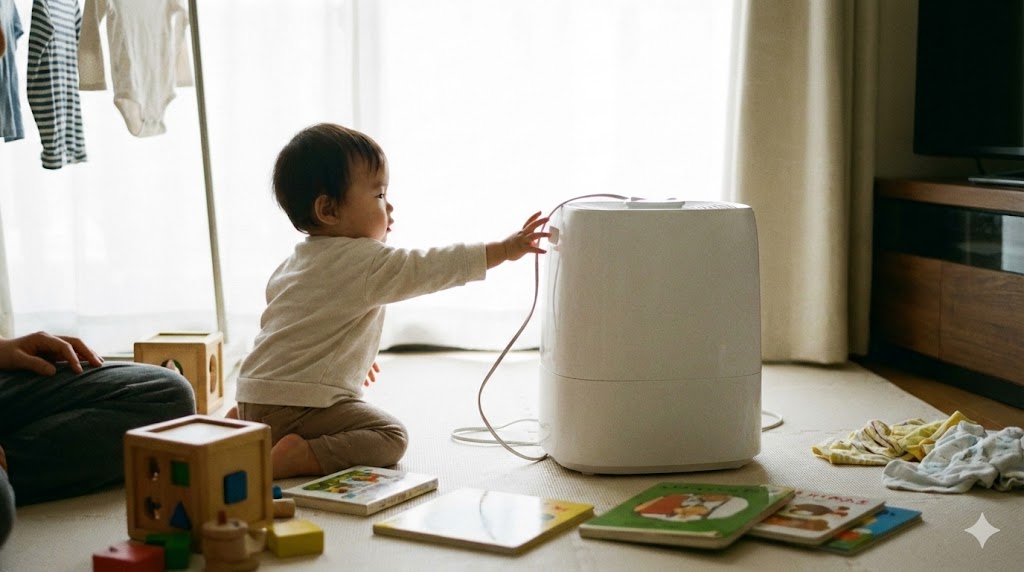 子どもが触りそうで、加湿空気清浄機を置くか迷うとき