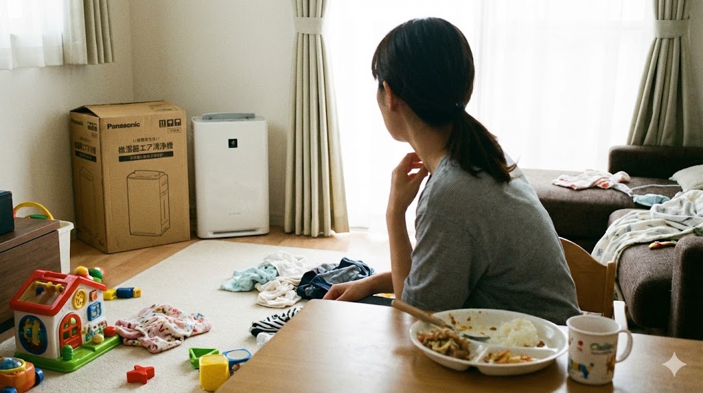 子育てで手が回らない日があるときの加湿空気清浄機
