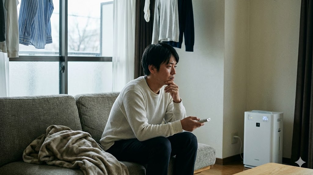 加湿しすぎが心配なとき、加湿空気清浄機の湿度設定のライン