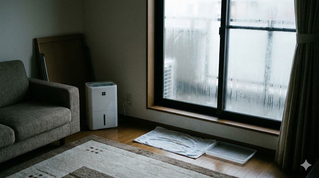 結露が多いときの除湿空気清浄機、結露が減るかの見立て