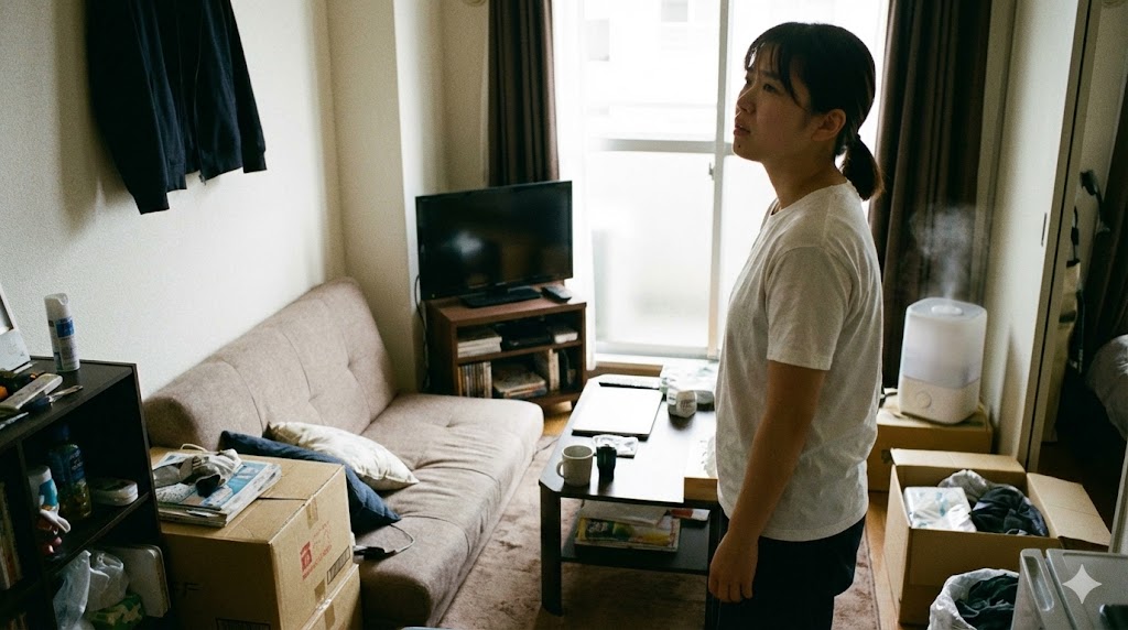 狭い部屋で置き場がきついとき、加湿空気清浄機のサイズ感が気になるとき