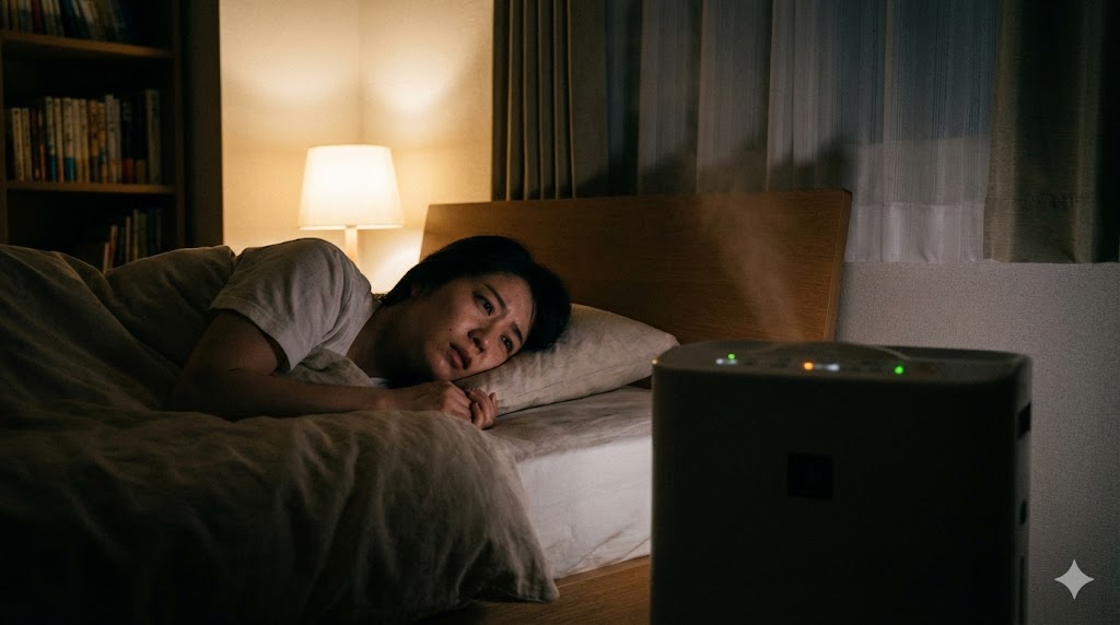 夜や寝室で使うなら、加湿空気清浄機の音と表示の光で迷いやすいところ