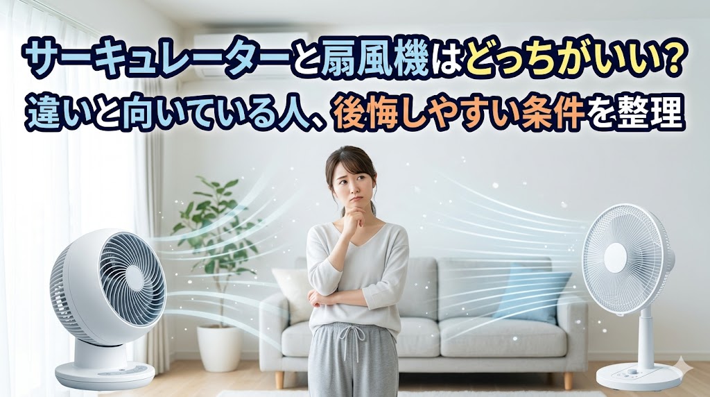 サーキュレーターと扇風機はどっち