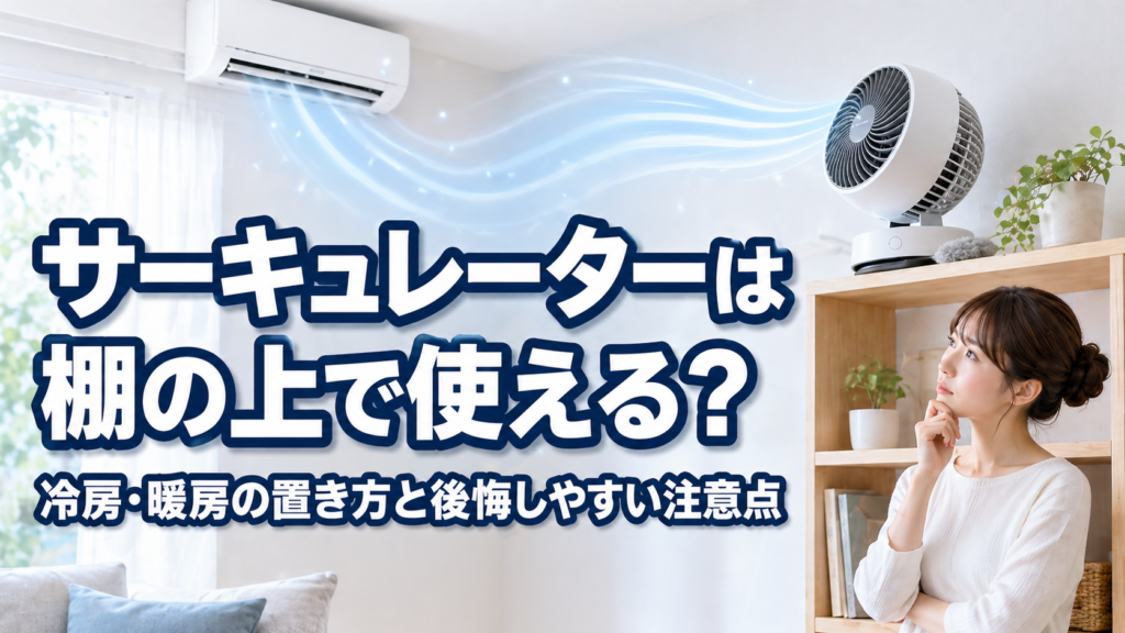 サーキュレーターは棚の上で使える？