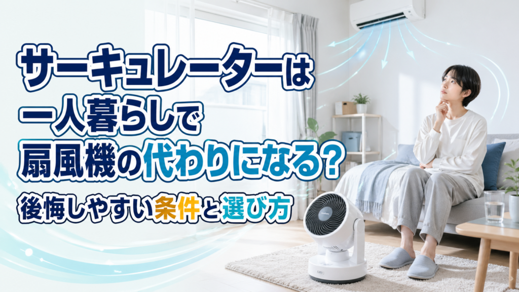 サーキュレーターは一人暮らしで扇風機の代わりになる？