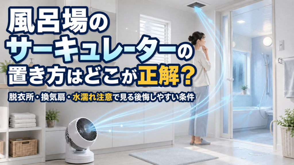 風呂場のサーキュレーターの置き方